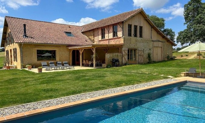 Montesquiou Otro | Cabaña con piscina privada 8 personas