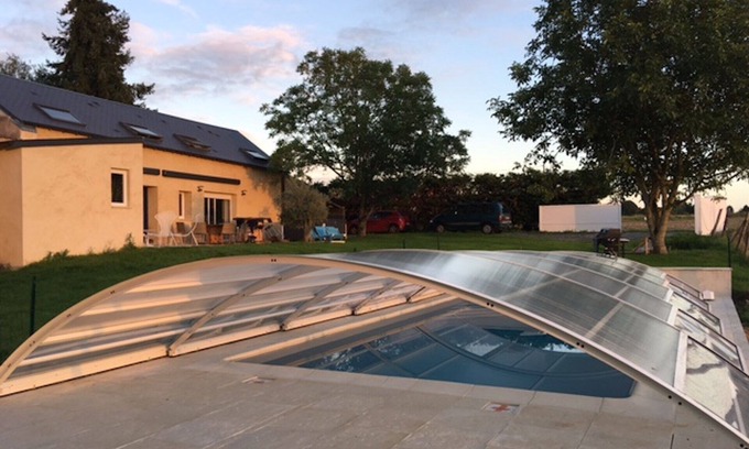 Chemille-sur-Deme Casa | Casa rural grande "Les Epis" clasificada 4 **** Piscina Hammam & Spa