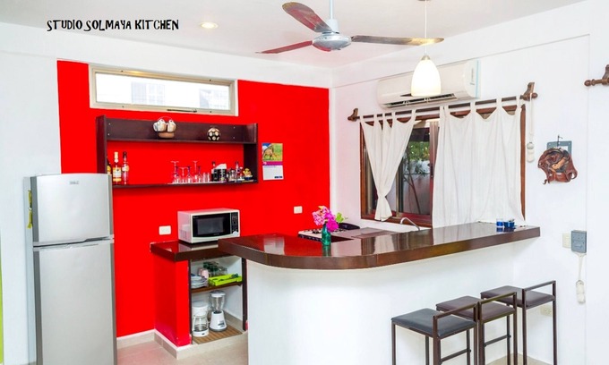 Cozumel Apartamento | Cozumel, México. Studio Sol Maya. Cerca de playas, tiendas, buceo y restaurantes.