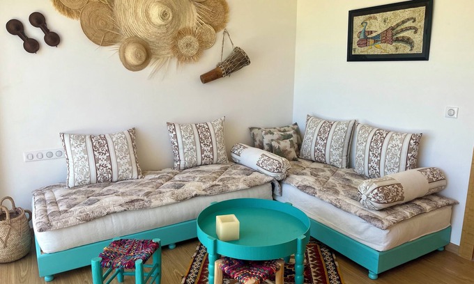 Tamrhakht Apartamento | Cozy 2-bedroom apartment Thagazout Bay with WiFi, AC, Sea&Golf View
