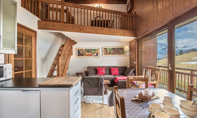 Megeve Apartamento | Alquiler de apartamento de 2 habitaciones en Megève Jaillet, cerca del remonte y del centro del pueblo