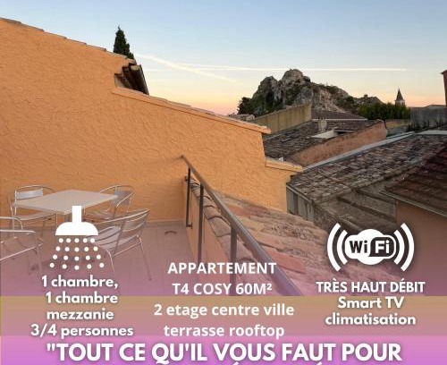 Pierrelatte Apartamento | Cozy 60M T4 duplex avec terrasse roof-top
