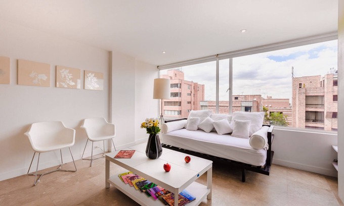 Financial District Apartamento | Apt Bogotá - Moderno & Acogedor -