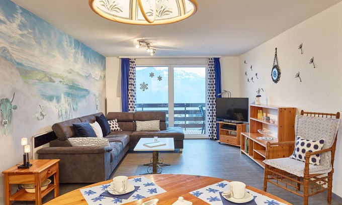 Emmetten Apartamento | Acogedor apartamento familiar para hasta 6 personas con vistas panorámicas
