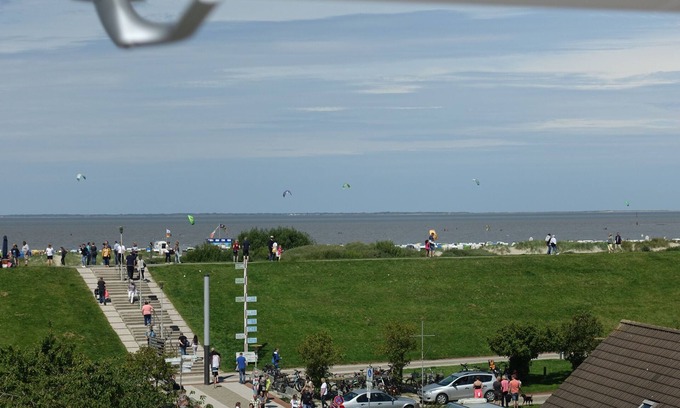 Norddeich Apartamento | Vistas al mar + isla - apartamento - 50 metros a la playa de arena / 100 metros al mar del Norte