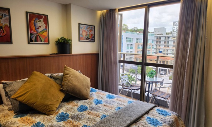 Cabo Branco Condominio | Cozy beachfront Studio. AC-WiFi-Gym-Parking. Delightful Cabo Branco João Pessoa