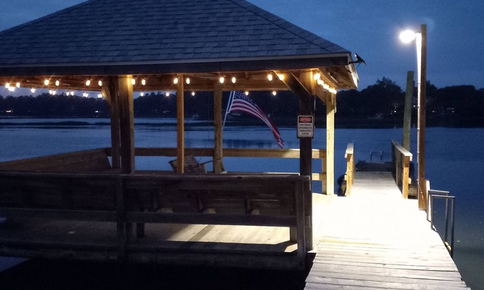 Ogden Casa | Cozy Creekside Retreat with Private Pier, Gazebo and Water Access!