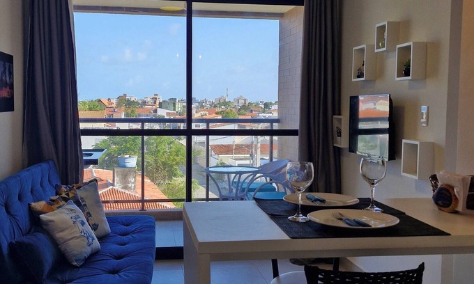Monte Castelo Apartamento | Cozy flat with hammock, balcony, sea view and 5 minutes from the beach