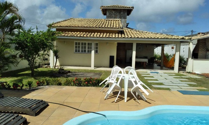 Barra do Jacuipe Casa | Casa Barra do Jacuípe, piscina. 4 habitaciones. mesa de billar, barbacoa