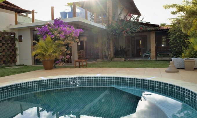 Paripueira Casa | Acogedora casa con piscina, espacio gourmet, seguridad las 24 horas, a 100 metros de la playa