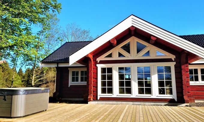 Perstorp Cabina | Cozy new built log house at lake with all extras