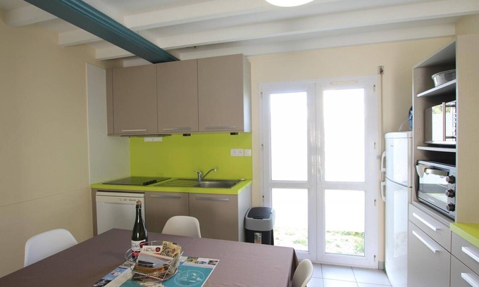 Siouville-Hague Cabaña | Casa adosada cerca de la playa, ideal para surfistas, con jardín y acceso a internet