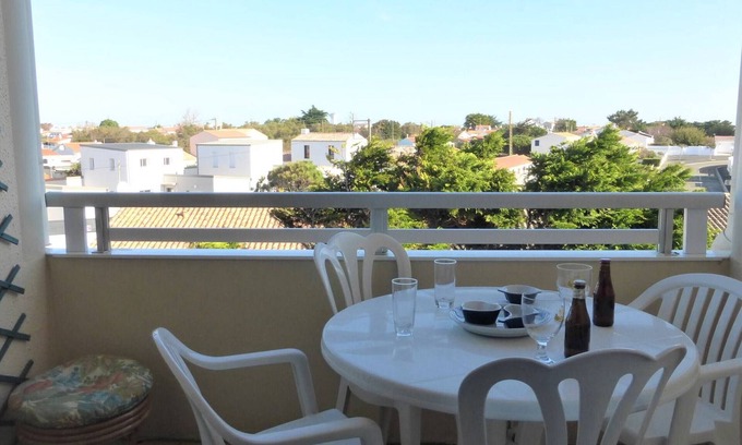 Saint-Hilaire-de-Riez Apartamento | Estudio con entreplanta, cerca de la playa, balcón y garaje en Saint-Hilaire-de-Riez