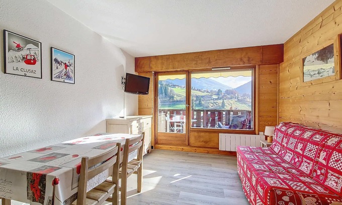 La Clusaz Apartamento | Estudio acogedor en La Clusaz para 4 pers, WIFI, garaje, mascotas permitidas
