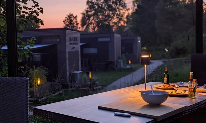 Hildesheim District Casa | Cozy Tiny House with large terrace directly on the lake. Barbecue and kayaks included