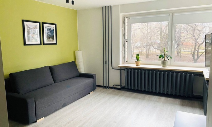 Business District Apartamento | Cozy1-bedroom apartment in Vilnius City Center,1st floor, private entrance