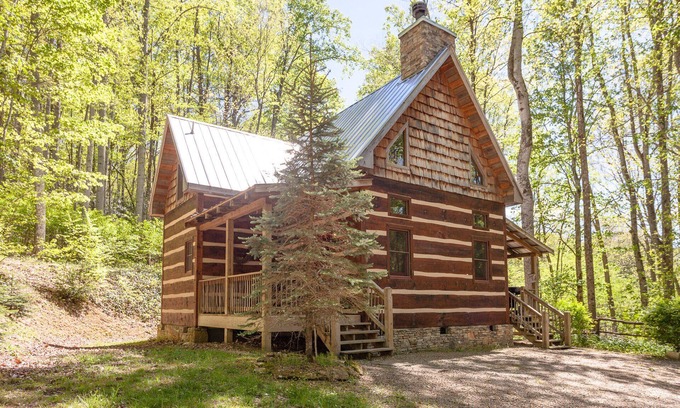 Hot Springs Cabina | Creekside Cabin - Cabaña de madera con jacuzzi al aire libre
