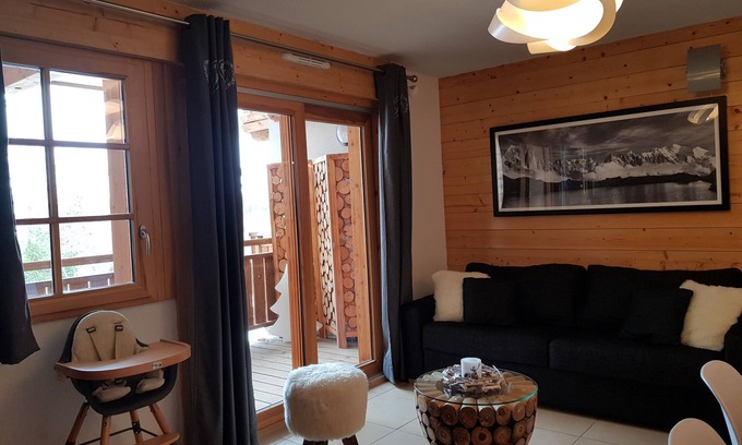 Les Deux Alpes Apartamento | CHALET DE CRISTAL APPT 52 M2 magnífica vista de la Vallée Blanche, ski-in ski-out.