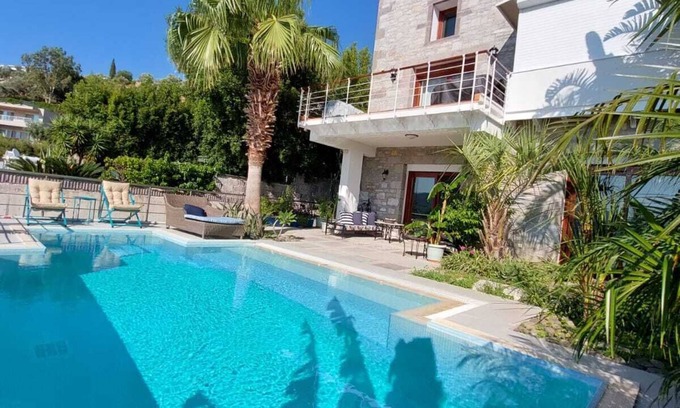 Bodrum Villa | Custome Stone Villa with Gorgeous Castle and Sea View