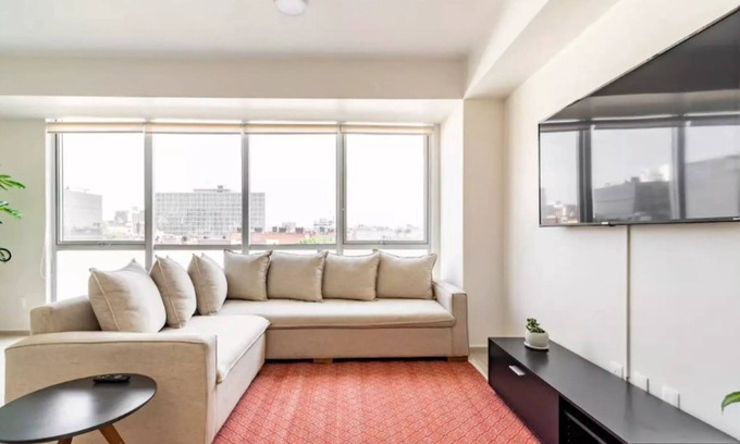 Cuauhtemoc Apartamento | D402- 2BR / 2BTH - Una Habitación Piso, Capacidad 4