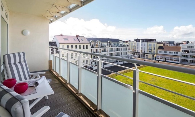 Norderney Apartamento | Das Haus Nordseeblick auf Norderney Liegt in Erster Reihe zum Meer, Direkt an de