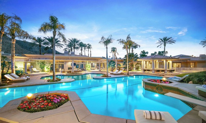 Indian Wells Casa | 'Delgado Estate' Massive 16 bedroom home, Huge Pool, Private and Secluded, Sleeps 32