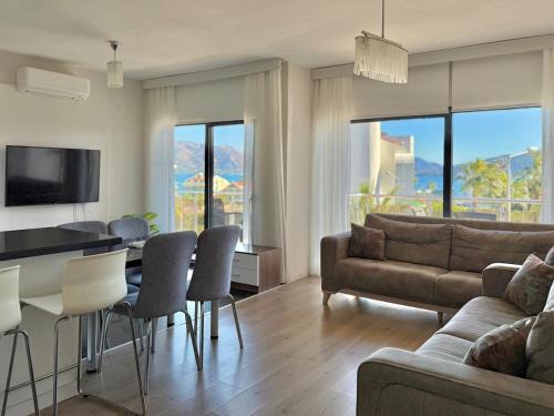 Marmaris City Center Apartamento | Deniz Manzaralı, Plaja 100 Metre, Luks Daire 3