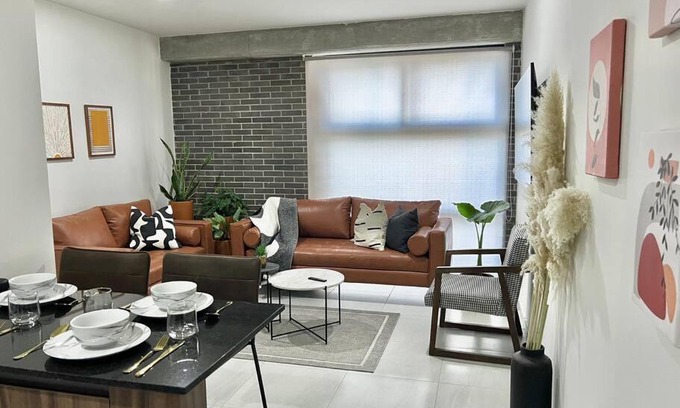 Zapopan Apartamento | DEPA BOHO AL SUR Pet Friendly Piscina Gym Sala de Cine