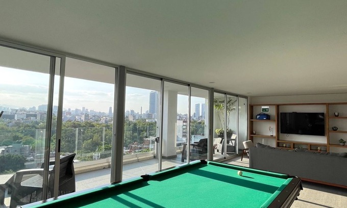 Coyoacan Apartamento | ¡Depto. moderno en Condesa, disfruta de las mejores vistas desde la alberca!