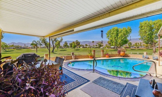 Palm Desert Casa | Desert Oasis - 2BR/2BA - Private Pool w/Sweeping Golf & Mountain Views in 55+