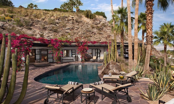 Cahuilla Hills Villa | Oasis en el desierto con vistas despejadas de 360 ° de Palm Springs y las montañas