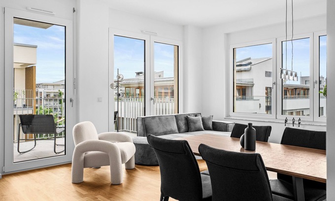 Boeblingen Apartamento | Design 3 Room Apart. ALESSI I Family I Centre I Mercedes US Army I AC on demand