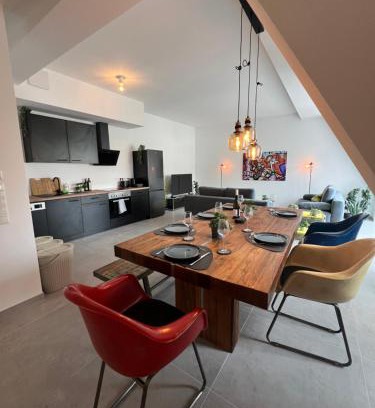 Mainz-Bingen Apartamento | Design am Rhein I Zentral I Aufzug I Balkon I Parken