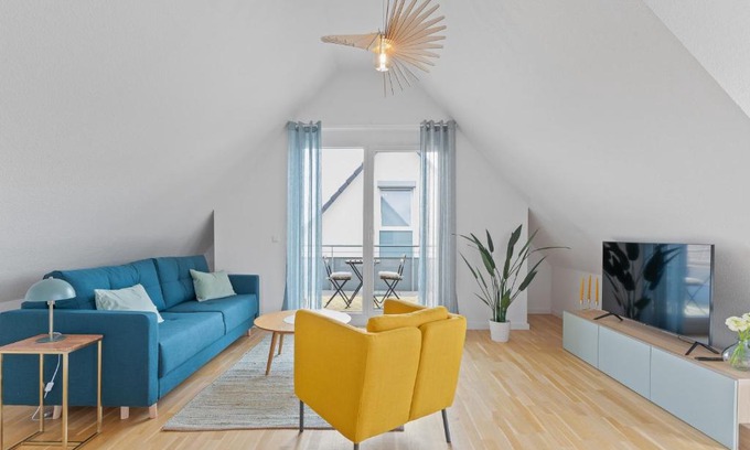 Leinfelden-Echterdingen Apartamento | Design-Apartment - Küche - Balkon - Tiefgarage
