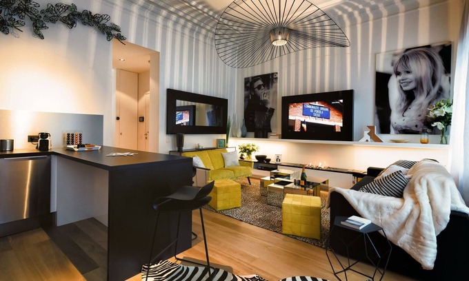 Chatelain Apartamento | Apartamento de diseño con terraza amplia en Quartier Louise-Châtelain