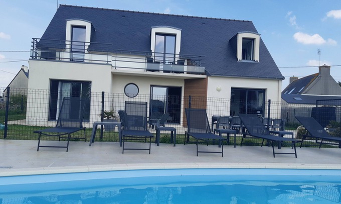 Penmarch Villa | VILLA CONTEMPORÁNEA, PISCINA PRIVADA CON CALEFACCIÓN A 300 M DEL MAR
