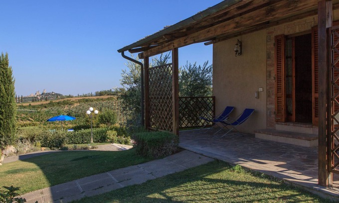 San Gimignano Cabaña | Casa independiente con piscina