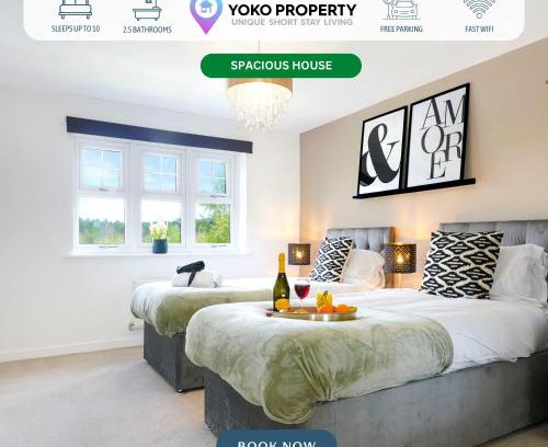 Northampton Casa | Detached House with Free Parking, Super-Fast Wifi and Smart TV with Netflix by Yoko Property
