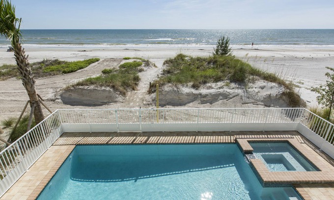 Indian Shores Casa | Direct Beach Front - Pool Home - 6 habitaciones - 4. 5 baños