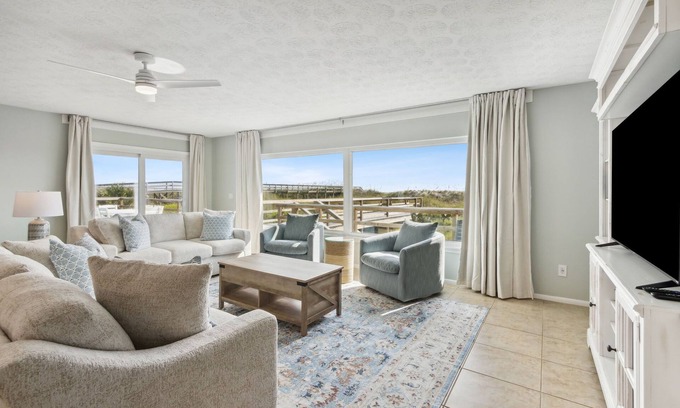 Fernandina Beach Casa | Direct Oceanfront | N Fletcher Beach House | All Rooms Oceanfront | Huge Deck | Bell's Retreat