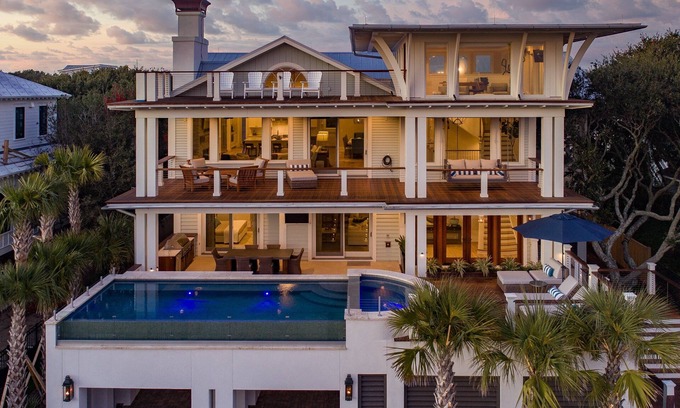 Isle of Palms Casa | Nueva casa de lujo impresionante- 3803 Palm Blvd