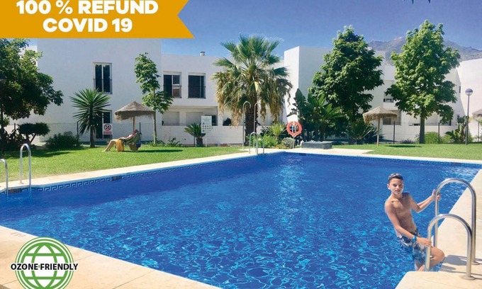 Torrequebrada Apartamento | Casa CLAUDIA: lujoso, amplio, 3 dorm, 4 piscinas, WIFI, AC, playa, golf