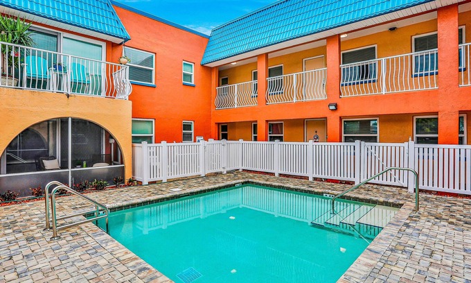 North Redington Beach Condominio | Dog-friendly condo with pool, fitness area, balcony, fast WiFi, & W/D