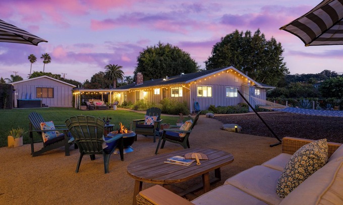 Santa Barbara Casa | Dog-Friendly, 4-BR w/ Hot Tub & Huge Yard! | Near the Beach | Hummingbird Haven