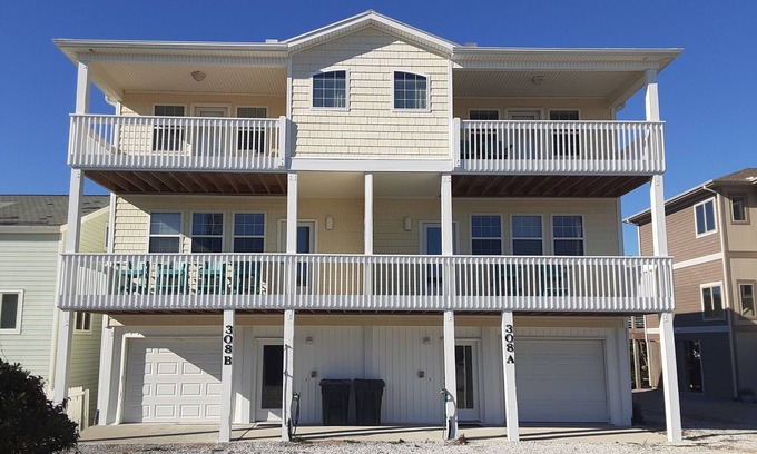 Topsail Beach Casa | A estrenar perros, frente a la playa -Ocean View, Alquiler W Acceso / privada de playa
