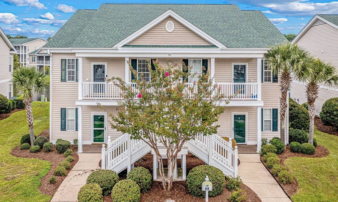 Sunset Beach Condominio | Dog-friendly condo with balcony, pool access, & W/D - near beach and golf