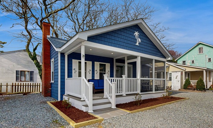 Ocean City Cabaña | Dog-friendly cottage with pool, full kitchen, AC, porch, & outdoor shower