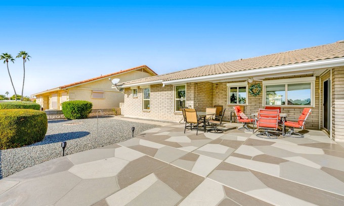 Sunland Village East Casa | Dog-friendly, golf course adjacent home with a pool, hot tub, & fitness center