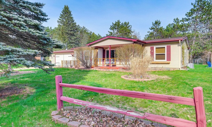 Central Lake Casa | Dog-Friendly Michigan Home w/ Deck & Fire Pit!