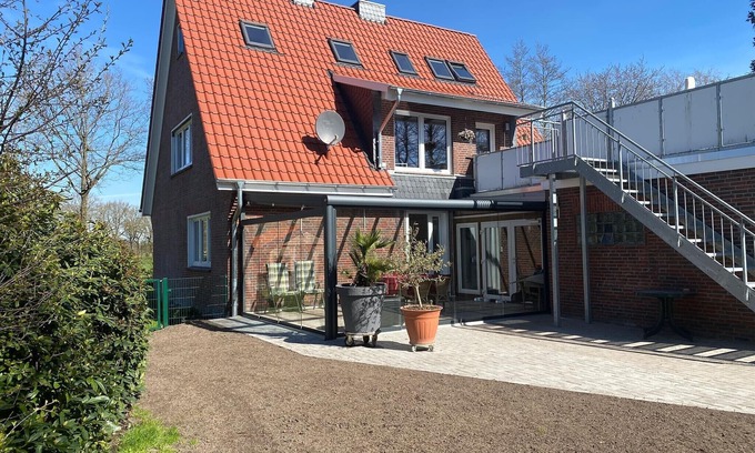 Grosefehn Apartamento | Dog-friendly vacation apartment in East Frisia with fenced garden
